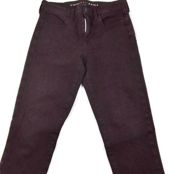 American Eagle Womens Jeans Sz 6 Purple Plum The‎ Hi Rise Jegging 360 Stretch - Picture 2 of 14